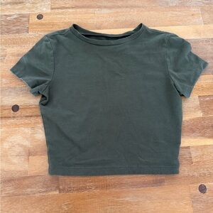 wild fable Black Cropped Tee